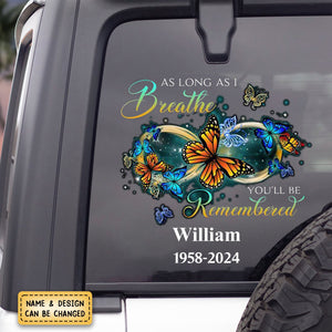 Infinity Butterflies Personalized Memorial Decal