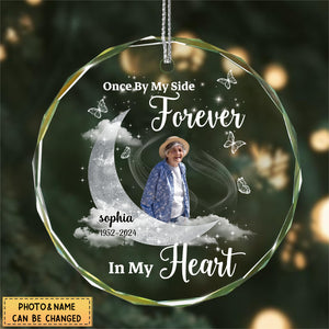 A Big Piece Of My Heart Lives In Heaven Personalized Glass Ornament