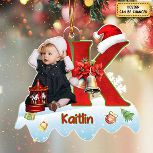 Personalized Gift For Granddaughter Alphabet Christmas Ornament