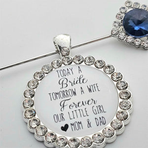 Personalized Photos & Quotes Memory Charm To Attach To Bride Bouquet Gift For Wedding