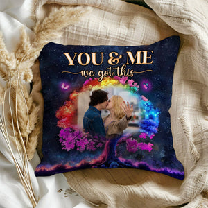 Personalized Couple Gift Custom Photo Night Sky Pillow