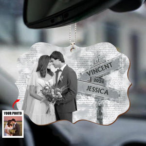 Custom Photo Our Love Story Is My Favorite Memory - Couple Personalized Ornament