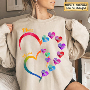 Personalized Gift For Grandma 2 Heart - Sweatshirt