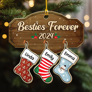 Personalized Custom Wood Ornament-Family Kid Bestie Stockings