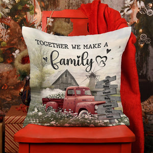 Family Farmhouse Personalized Gift Old Truck Pillow