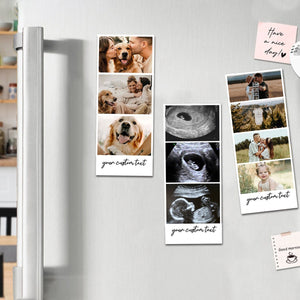 Personalized Photo Strips Magnet Photo Fridge Magnets Best Friends Couples Family Gift