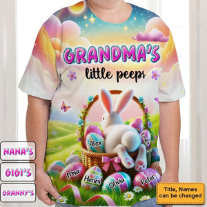 Personalized Easter Grandma's Little Bunny Egg T Shirt