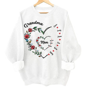 I Love You Forever & Always - Family Personalized Custom Sweatshirt - Gift For Mom, Grandma