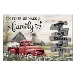 Family Farmhouse Personalized Gift Old Truck Poster