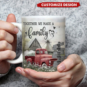 Family Farmhouse Personalized Gift Old Truck Mug