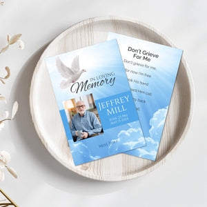 Personalized In Loving Memory Upload Photo Memorial Card