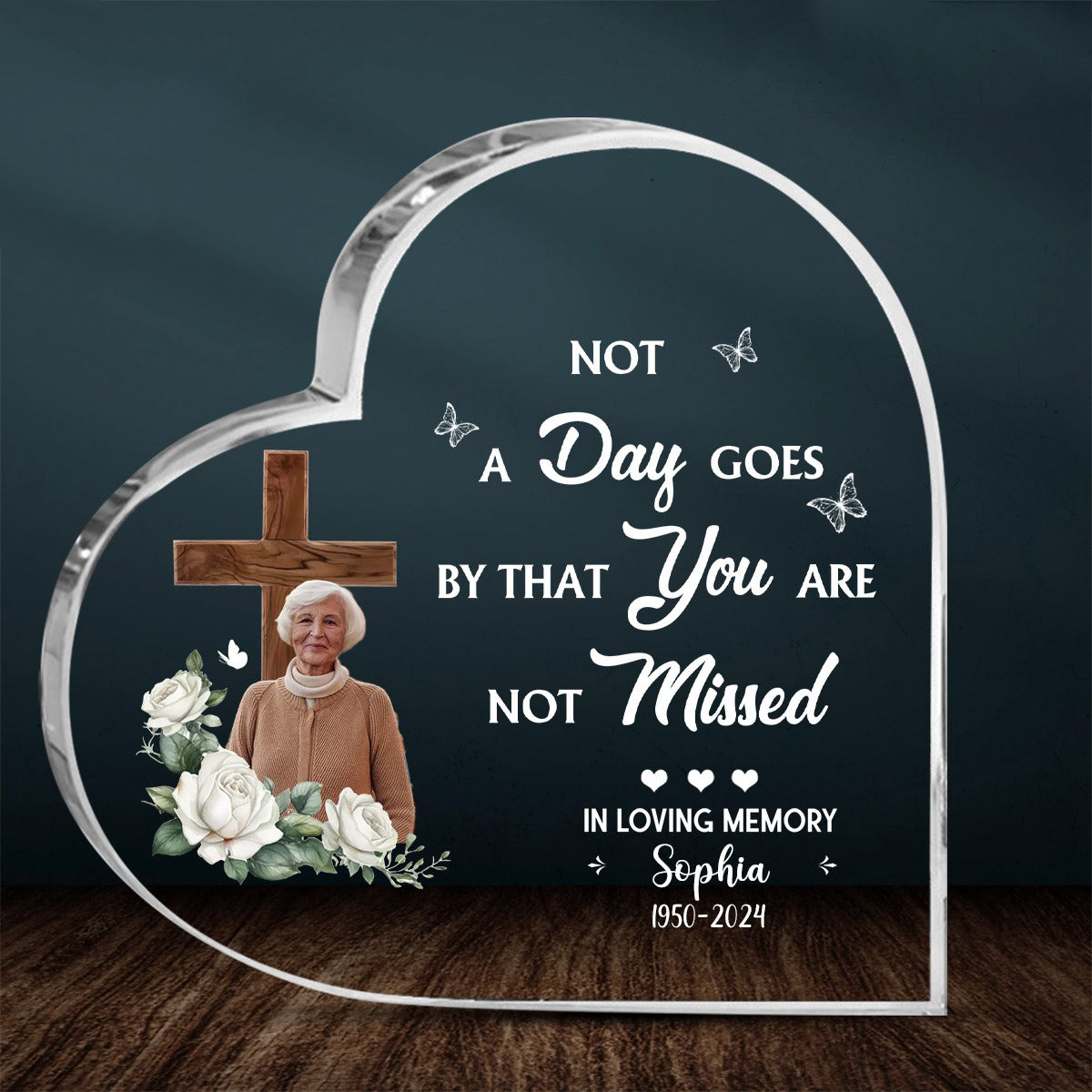 Although We Are Apart Your Spirit Lives Within Me Personalized Memorial Plaque