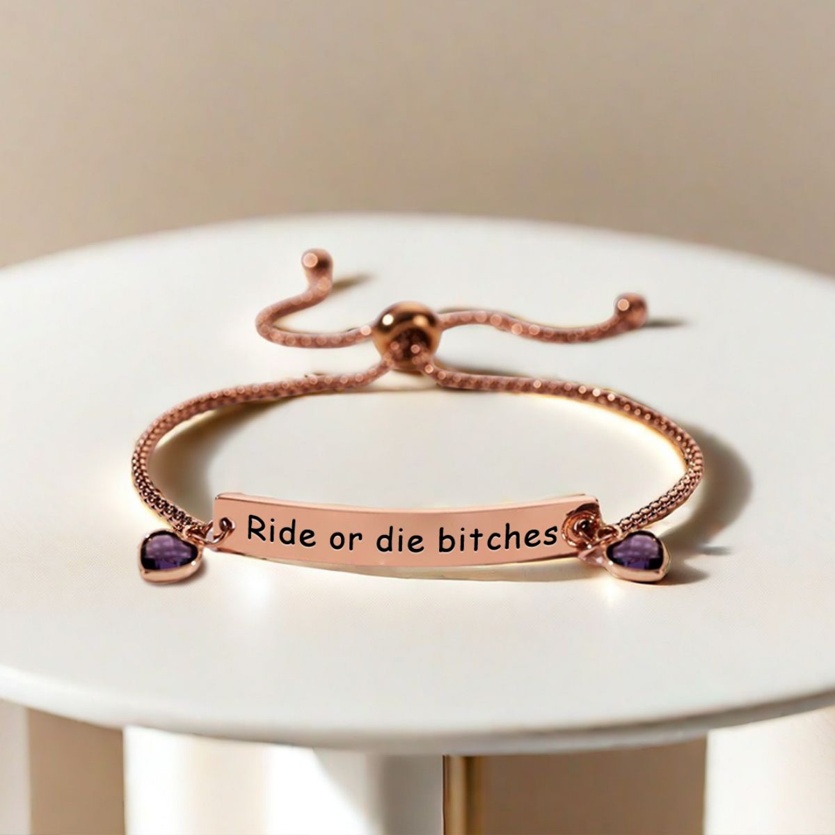 For Friend/Sister/ Bestie - Personalized Birthstones Heart Bracelet