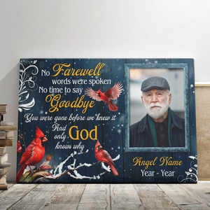 No Farewell Words Were Spoken Personalized Memorial Poster