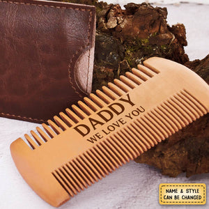 Personalized Beard Comb Gift For Dad/Grandpa