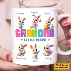 Grandma's Easter Bunnies Personalized Custom Accent Mug Gift