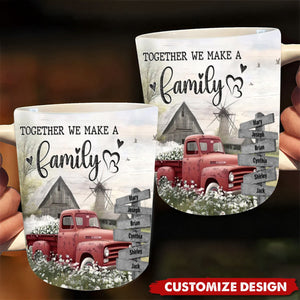 Family Farmhouse Personalized Gift Old Truck Mug