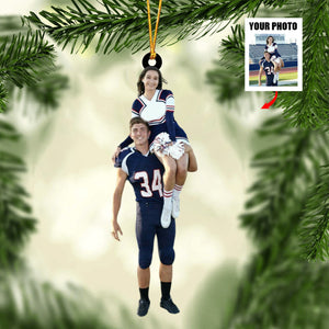 Custom Photo Gifts For American Football Lovers Ornament