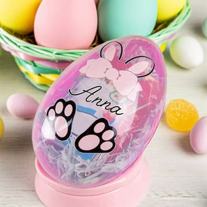 Personalized Easter Bunny Fillable Egg with Name Easter Gift for Kids