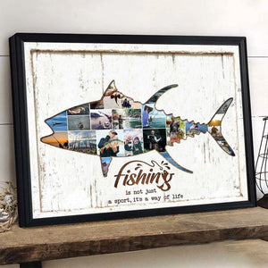 Personalized Fishing Collage Poster, Fishing Gift For Fisherman