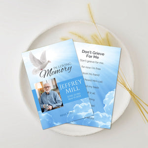 Personalized In Loving Memory Upload Photo Memorial Card