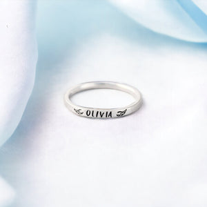 Personalized Angel Wings Memorial Ring