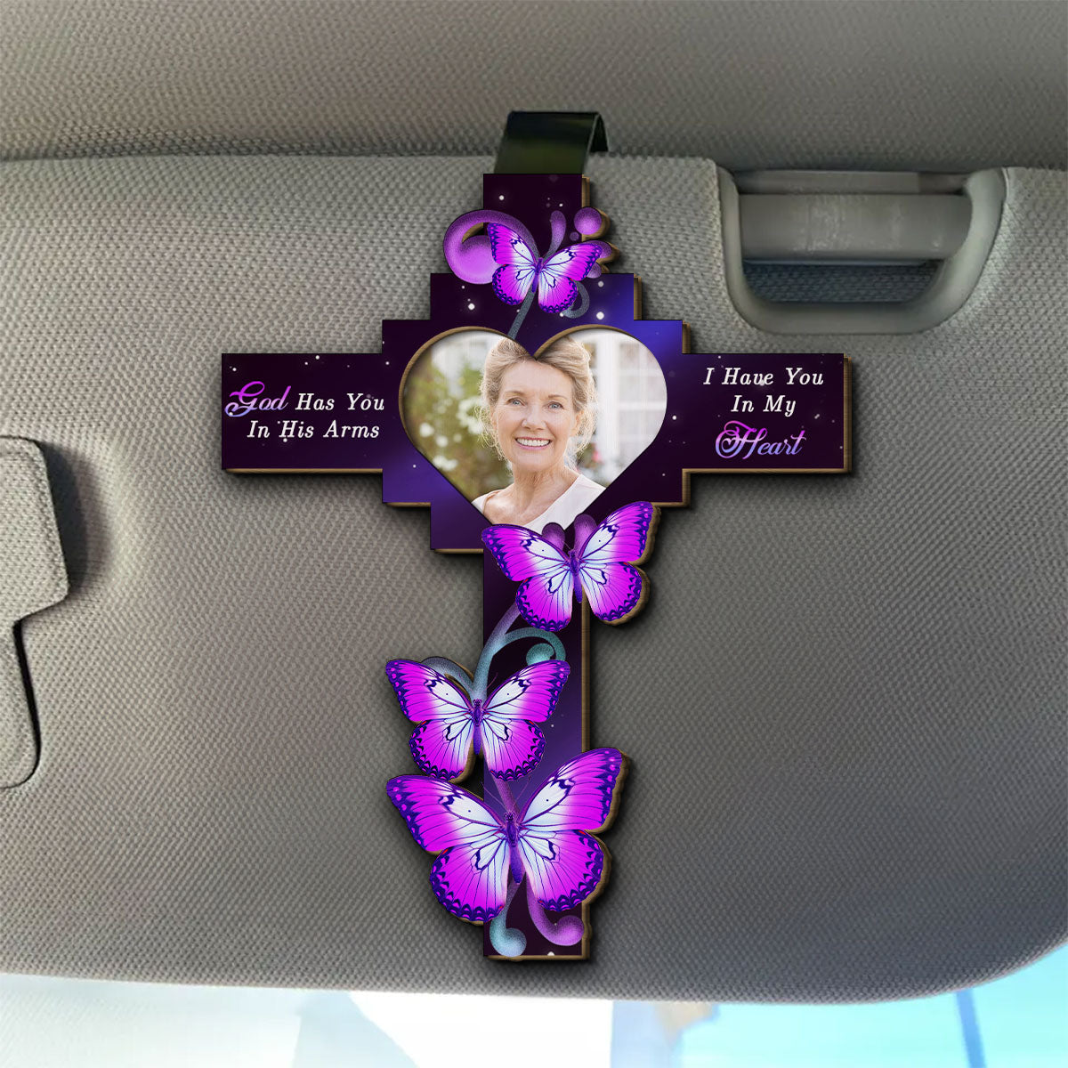 In My Heart Forever - Personalized Car Visor Clip