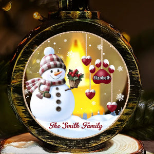 Family Personalized Custom Candlelight Lantern Ornament - Christmas Gift For Family Members