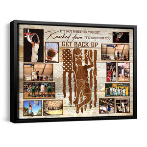 Personalized Basketball Photos Canvas, Basketball Coach Basketball Player Gift