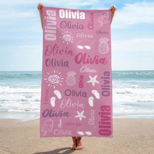 Personalized Lovely Summer & Beach Towel