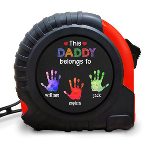 This Grandpa Daddy Belongs To-Personalized Tape Measure