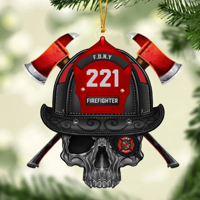 Honor Fireman Firefighter Personalized Acrylic Ornament