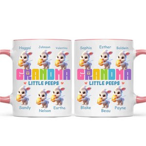 Grandma's Easter Bunnies Personalized Custom Accent Mug Gift