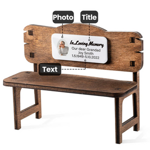 Personalized Memorial Photo In Loving Memory Love ones Bench