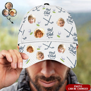 Best Dad By Par Upload Photo Personalized Cap