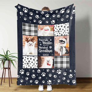 Custom Photo You Were My Favorite Hello And My Hardest Goodbye - Memorial Personalized Blanket