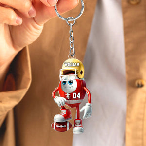 Personalized Gifts For American Football Lover Keychain