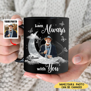 Memorial Upload Photo On Moon, A Big Piece Of My Heart Lives In Heaven Personalized Mug