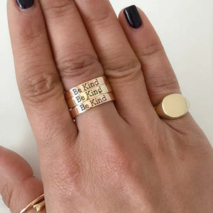 Be Kind...Of A Bi♥ch Mantra Ring