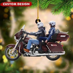 Personalized Biker Couple Ultra Limited Motorcycle Ornament