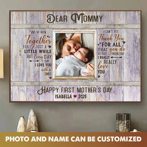 Personalized First Time Mother’s Day Canvas Print Gift For Mother's First Mother’s Day