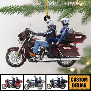 Personalized Biker Couple Ultra Limited Motorcycle Ornament