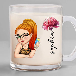 Personalized Birth Month Glass Mug