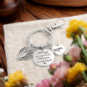 Personalized Angel Wings Memorial keychain Sympathy Gift