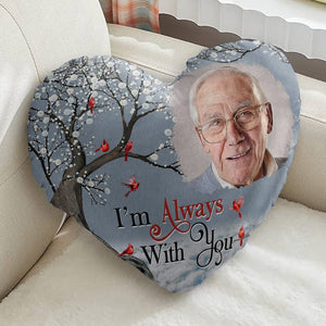 When You Miss Me Personalized Memorial Heart Shaped Pillow