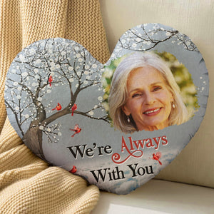 When You Miss Me Personalized Memorial Heart Shaped Pillow