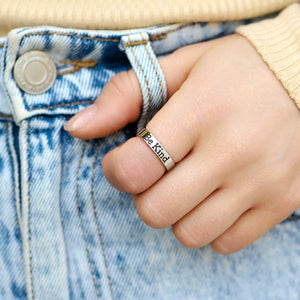 Be Kind...Of A Bi♥ch Mantra Ring