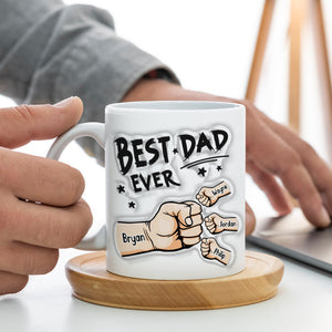 Personalized Coffee Ceramic White Mug - Best Dad Ever