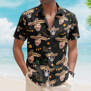 Personalized Face Photo Mexican Hawaiian Shirt