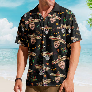 Personalized Face Photo Mexican Hawaiian Shirt